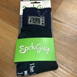 Sock Guy bike socks Old-school TV. L/XL. 9–13.